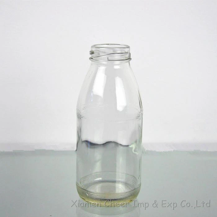 250 ml klar glas mjölkflaska